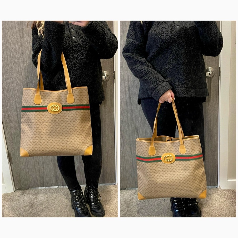 SOLD❌Authentic GUCCI Large Sherry Line Tote - Picture 15 of 16